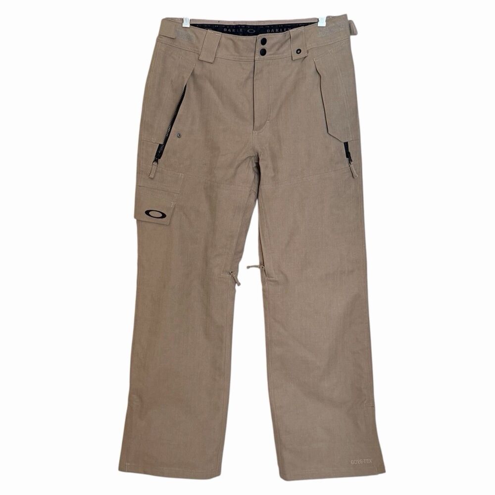 Oakley Gore-Tex BioZone Ski Snow Pants Mens M Khaki Waterproof Tactical Reg Fit